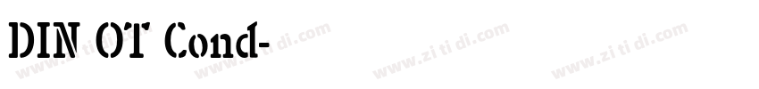 DIN OT Cond字体转换 DIN OT Cond字体转换